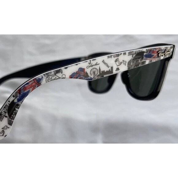 Ray-Ban Men’s Original Wayfarer Rare Special Series London Print Sunglasses RARE - Picture 12 of 16